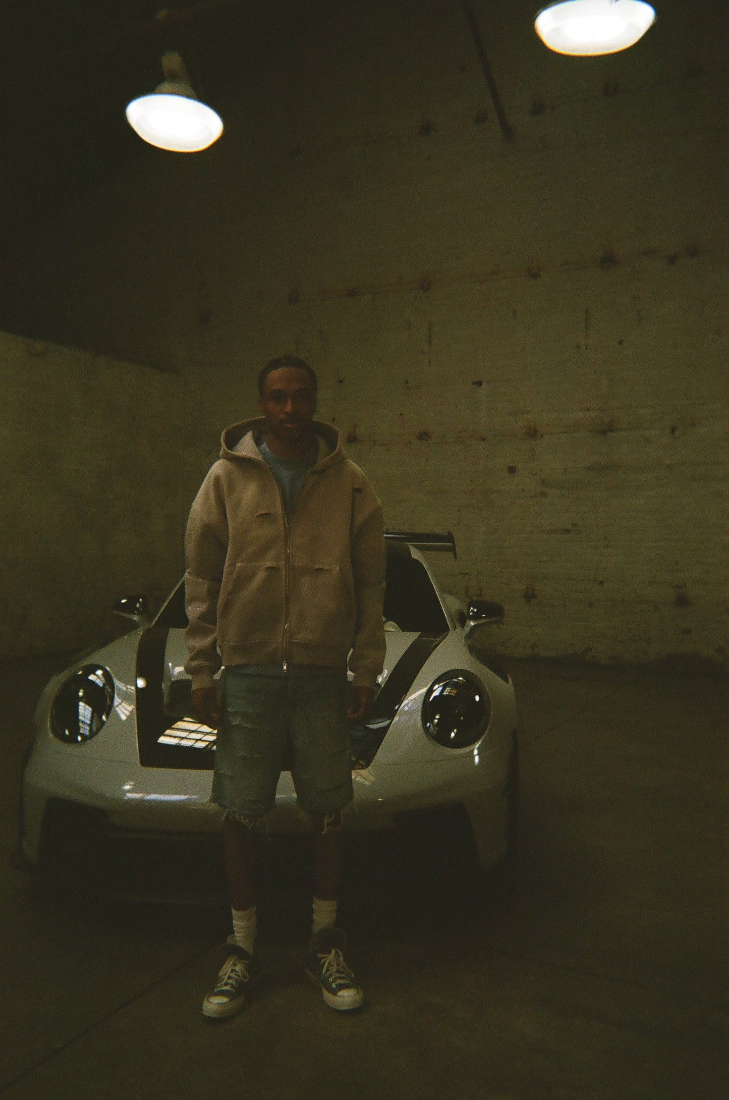 Iron grey Rhinestone hoodie