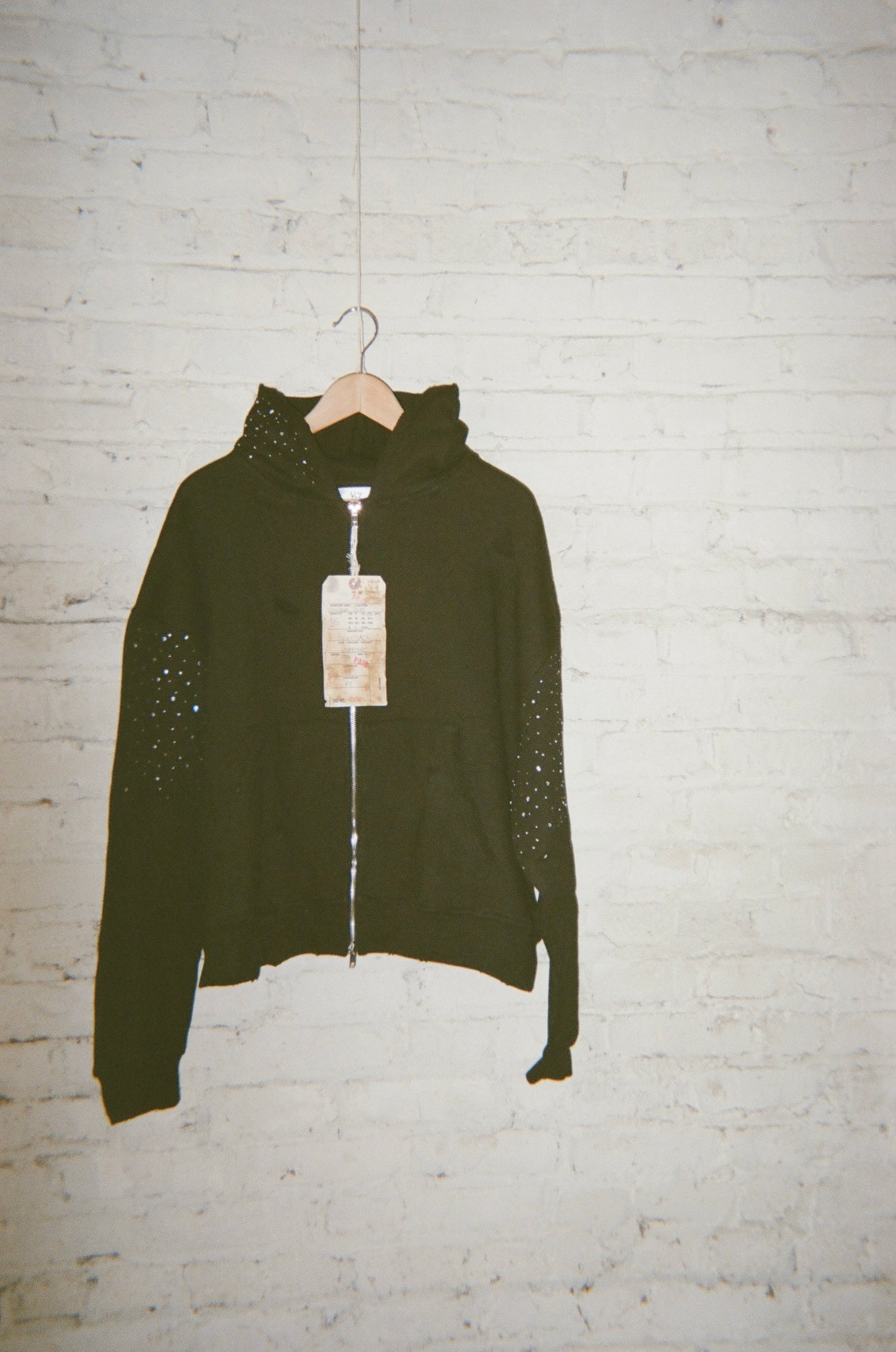 Raven Black Rhinestone Hoodie