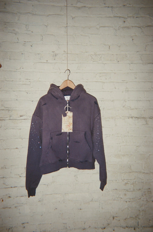 Ocean Blue Rhinestone Hoodie