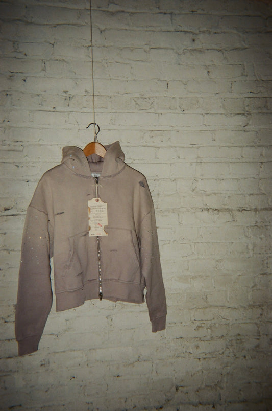 Iron grey Rhinestone hoodie